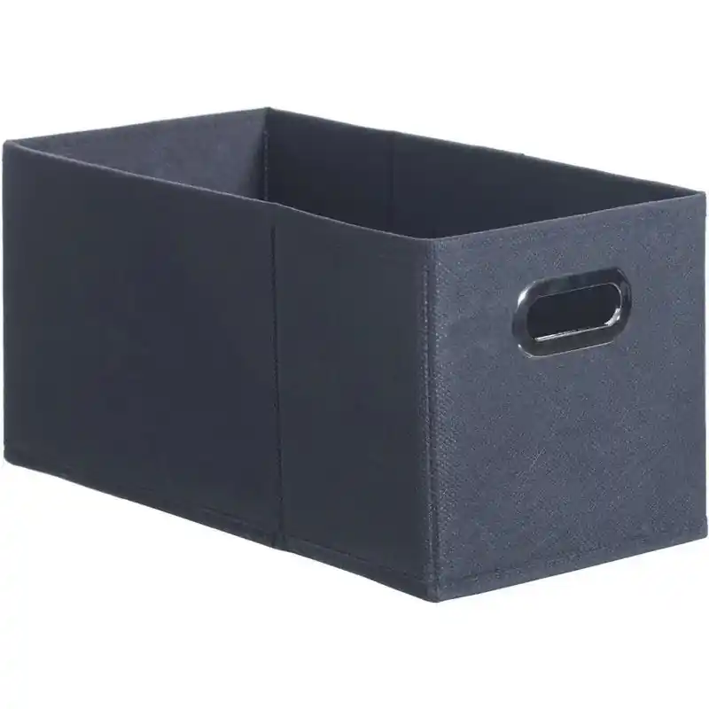 5Five Opbergmand/kastmand - donkergrijs - linnen - 31 x 15 x 15 cm - Opbergmanden Actieprijs