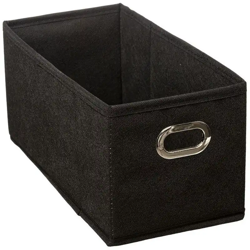 5Five Opbergmand/kastmand - zwart - linnen - 31 x 15 x 15 cm - Opbergmanden Aanbieding