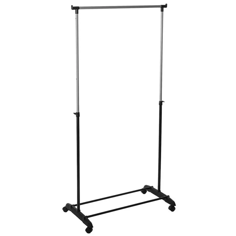 Authentiek Decopatent® Verrijdbaar Kledingrek op wieltjes - Hoogte verstelbaar naar 110 / 135 of 160 Cm - Metaal - Garderoberek op wielen
