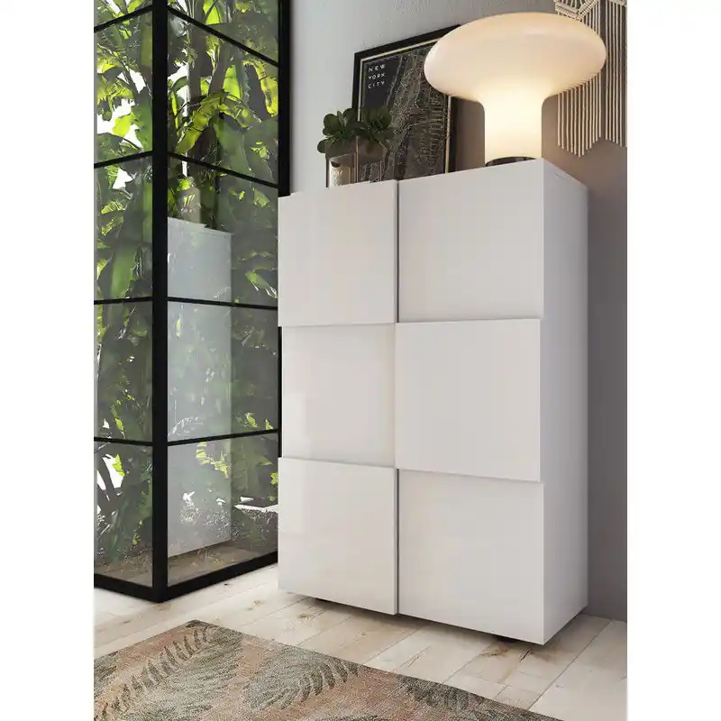 Opbergmeubel met 2 multifunctionele deuren Dama - H115,5 cm Uitverkoop