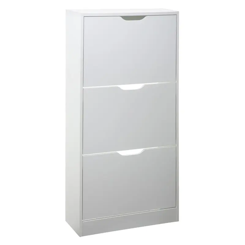 Meest Verkocht Schoenenkast 3 lades 60x24x118 cm - voor 18 paar - Wit