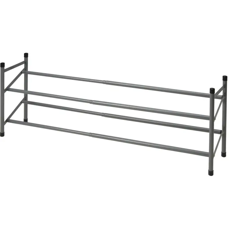 Topkwaliteit Schoenenrek - uitschuifbaar - RVS - 2-laags - 35 x 23 x 61 cm - Schoenenrekken