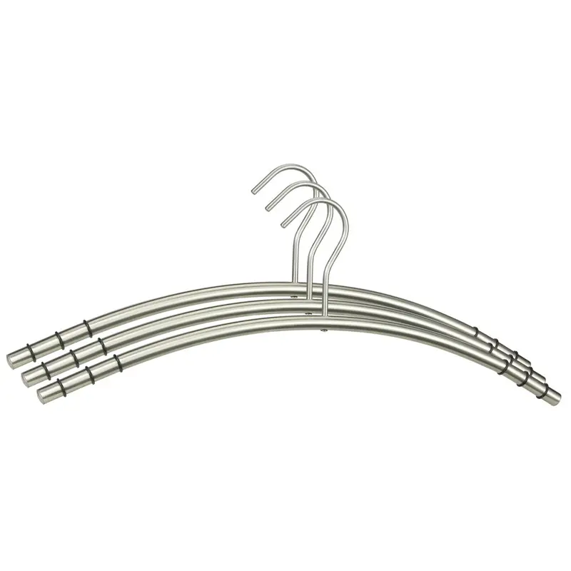 Kledinghangers - 24x stuks - zilver - roestvrij staal - 45 x 17,5 cm - Kledinghangers Bestel Nu