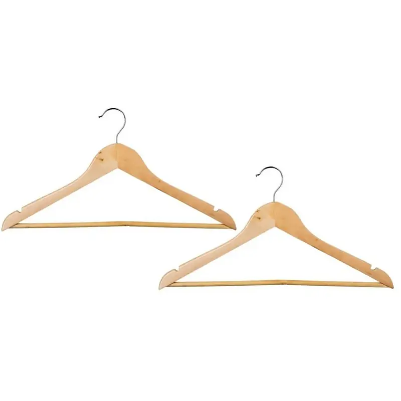 Plaats Bestelling 5Five Kledinghangers - 12x - hout - 44 x 23 cm - kleerhangers - Kledinghangers