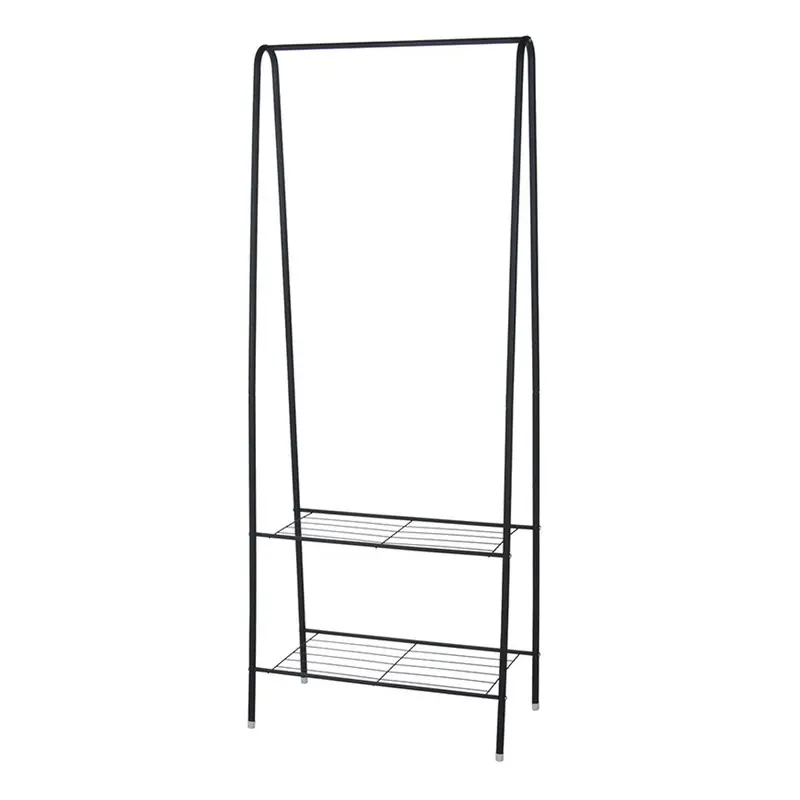 Bestseller H&S Collection Kledingrek met planken - metaal - zwart - Kledingrekken