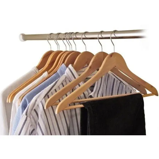 Shop Nu Kledinghangers - 6x stuks - hout - Kledinghangers