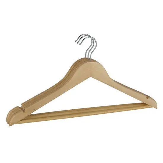 kledinghanger - 3x - hout - 44,5 cm - kledinghanger set - Kledinghangers Populair