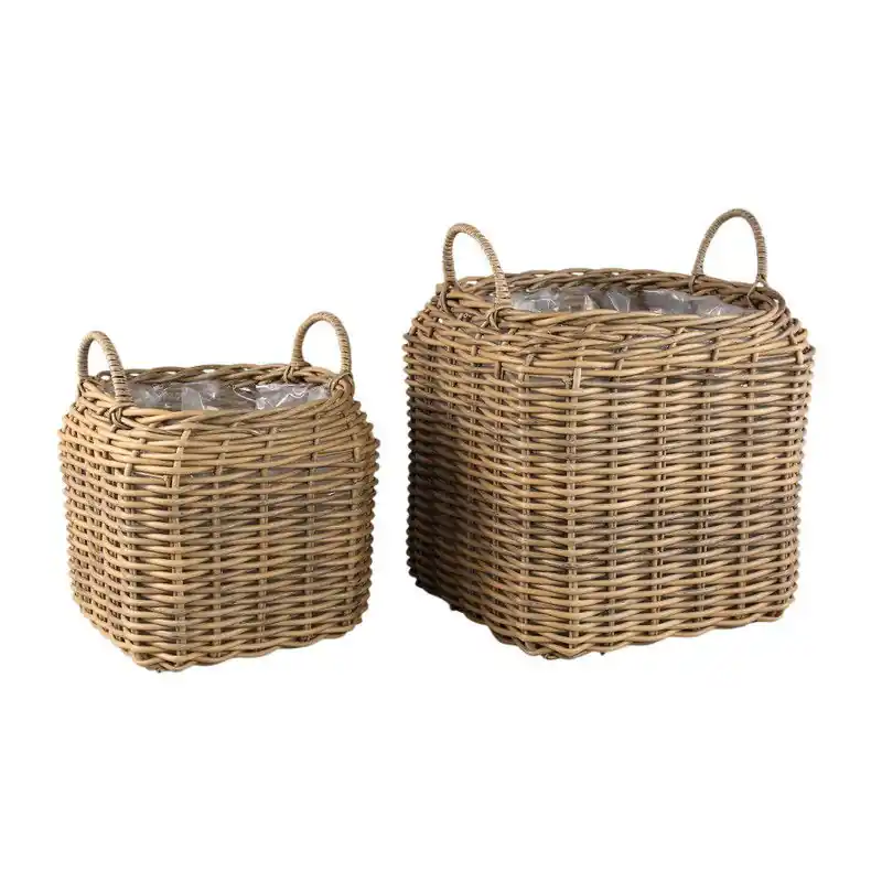 Koopje PTMD - Mand Jezzelle - Beige - 45x45x53cm - Set van 2