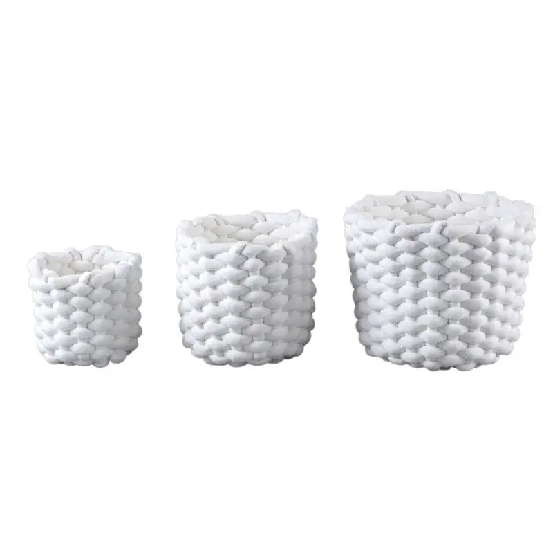 PTMD - Mand Olliver - Wit - 24x24x28cm - Set van 3 Seizoensaanbieding