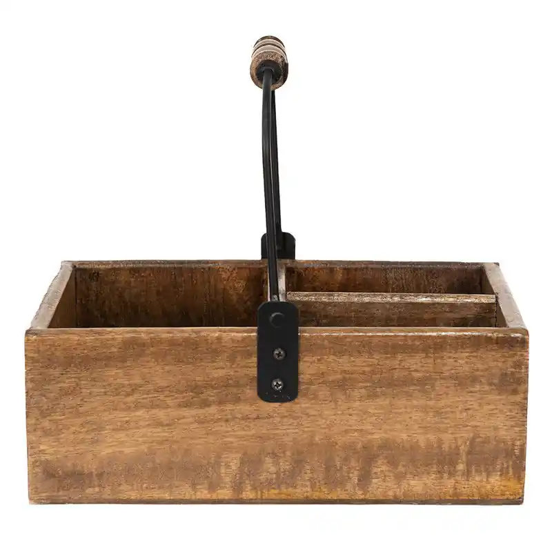 Clayre & Eef Opbergdoos 27x18x12/25 cm Bruin Hout Superprijs