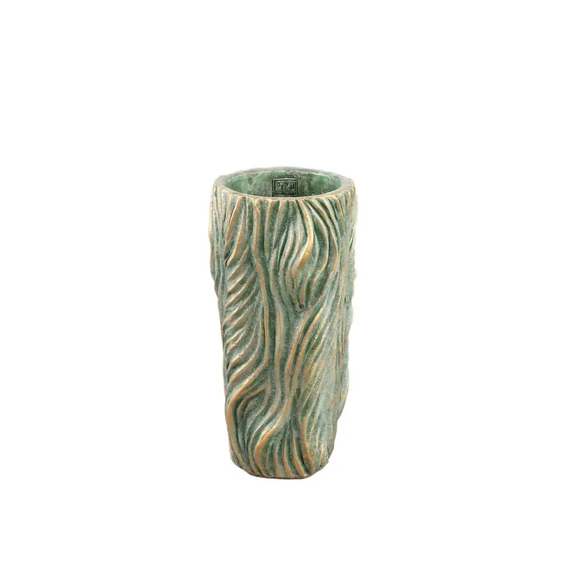 PTMD - Pot Alexio - Groen - 16x16x30cm Uitverkoop