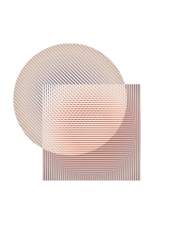 Budget Laagpolig vloerkleed Moooi Carpets Trichroic Dalston Duo Shape