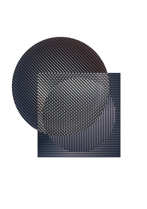 Laagpolig vloerkleed Moooi Carpets Trichroic Hoxton Duo Shape Nu Kopen