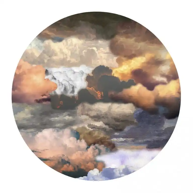 Laagpolig vloerkleed Moooi Carpets Walking on Clouds Dusk Rond Betrouwbaar