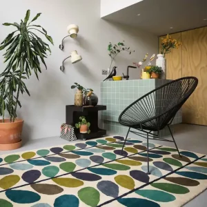 Laagpolig vloerkleed Orla Kiely Multi Stem 59507 Nieuw