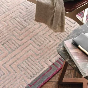 Laagpolig vloerkleed Ted Baker Kinmo Pink 56802 Wereldwijde Verzending