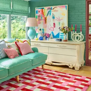 Laagpolig vloerkleed van Harlequin | Basket weave Coral-rose Betrouwbaar
