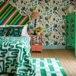 Laagpolig vloerkleed van Harlequin | Basket weave Emerald-aquamarine Express Levering