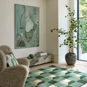 Koop Online Laagpolig vloerkleed van Harlequin | Blocks Fern