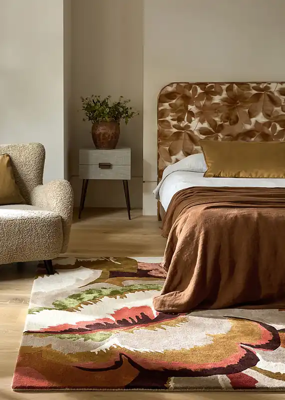 Laagpolig vloerkleed van Harlequin | Calathea Amber - Brazillian rosewood Must-Have