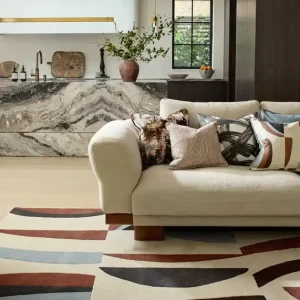Direct Beschikbaar Laagpolig vloerkleed van Harlequin | Torillo Cornflower - walnut