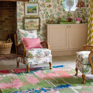 Laagpolig vloerkleed van Harlequin | Wilderness Peridot - emerald Plaats Bestelling