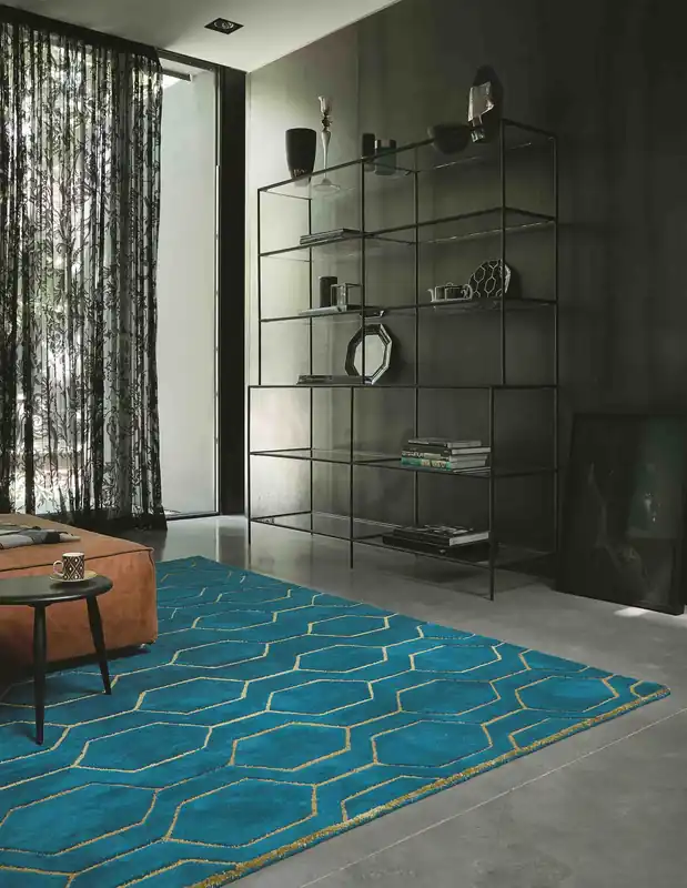 Garantie Inbegrepen Laagpolig vloerkleed Wedgwood Arris Teal 37307