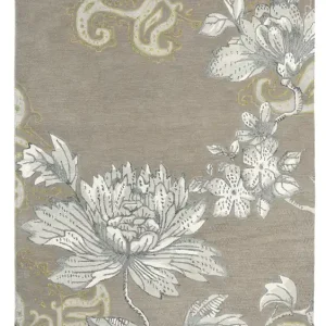 Laagpolig vloerkleed Wedgwood Fabled Floral Grey 37504 Topkwaliteit
