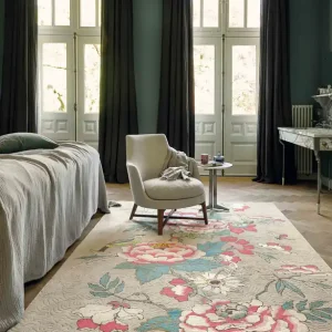 Geld-Terug-Garantie Laagpolig vloerkleed Wedgwood Paeonia Coral 37902