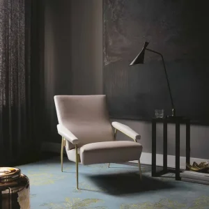 Handgemaakt Laagpolig vloerkleed Wedgwood Tonquin Blue 37008