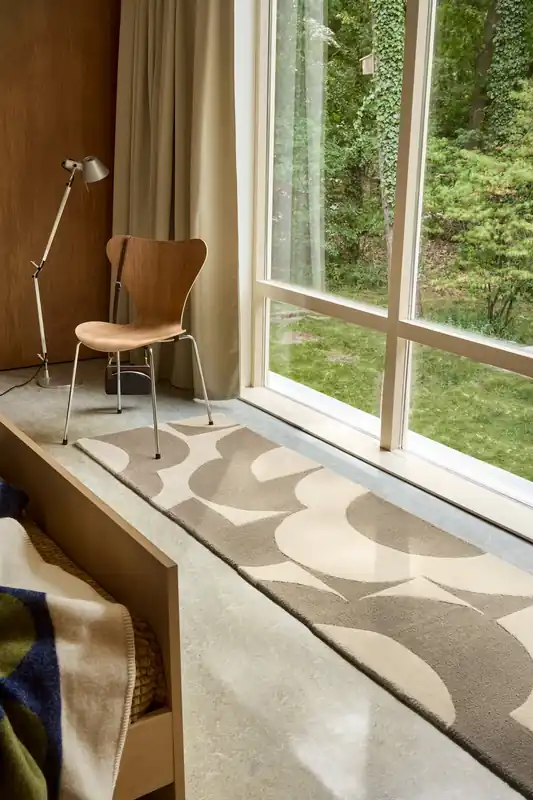 Loper Orla Kiely Prism Flower Mushroom Ecru Authentiek