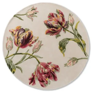 Origineel Luxueus en Sfeervol Vloerkleed van Laura Ashley | Gosford Cranberry Rond