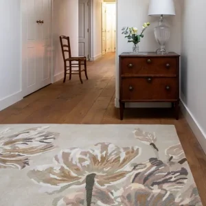 Luxueus en Sfeervol Vloerkleed van Laura Ashley | Gosford Natural - Sage green Korting