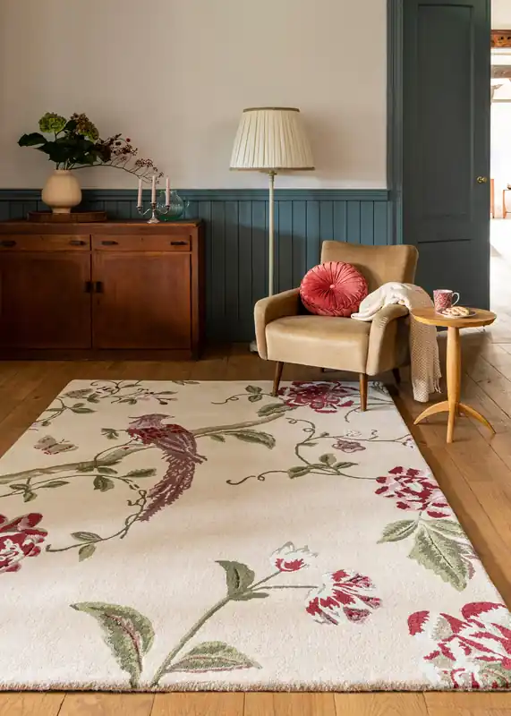 Bestseller Luxueus en Sfeervol Vloerkleed van Laura Ashley | Summer palace Cranberry - grape