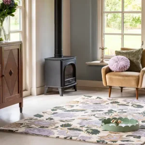Beperkt Aanbod Luxueus en Sfeervol Vloerkleed van Laura Ashley | Wendling floral Heather purple
