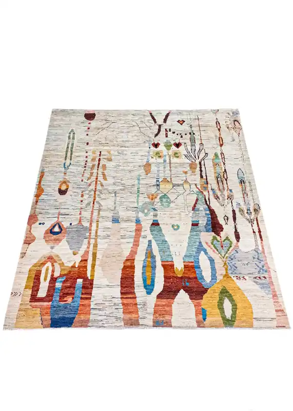 Unique Ziegler Art Deco Vloerkleed 18287 | Handgeknoopt uit Afghanistan (voorraad) Modern