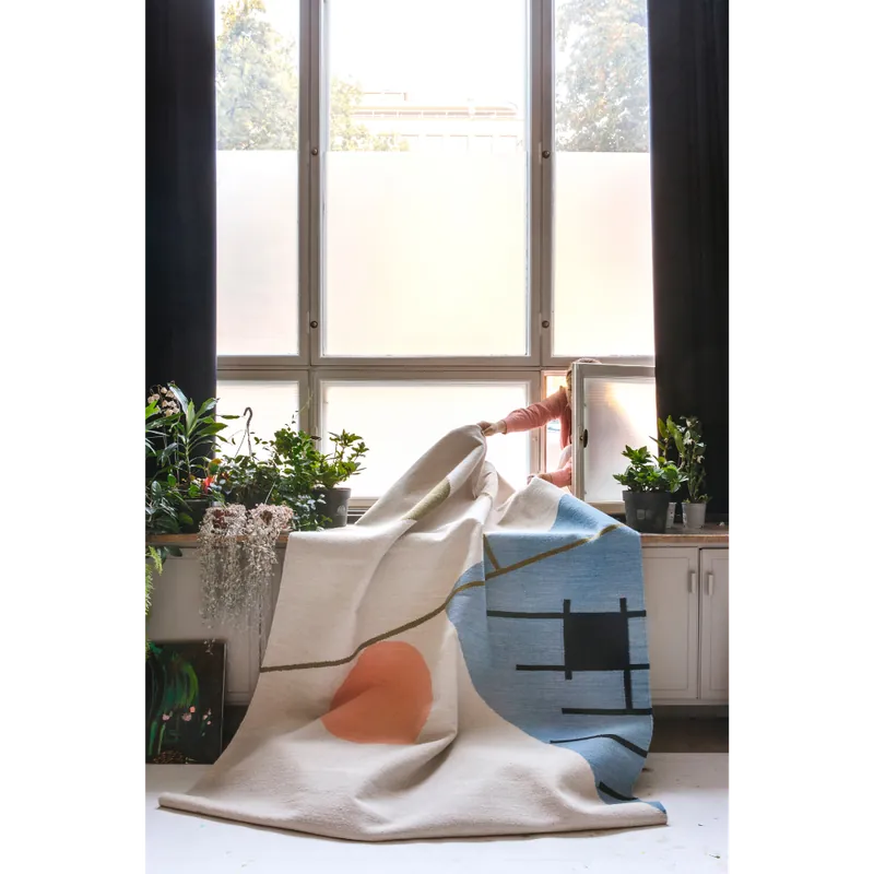 Vloerkleed Finarte Zeniitti Wool Rug Grey Blue Merkproduct