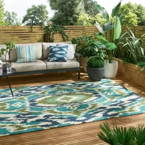 Vloerkleed Harlequin Ixora-Emerald/Palm/Chartreuse Outdoor 442007 Nieuw Model