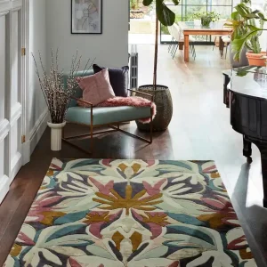 Handgemaakt Vloerkleed Harlequin Melora Positano Succulent Gold 142702