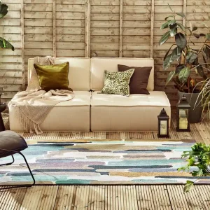 Vloerkleed Harlequin Trattino-Sea Glass outdoor 444804 Koopje