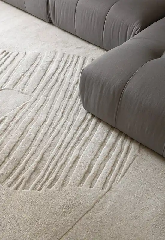 Aanbieding Vloerkleed Layered Artisan Guild Wool Rug Bone White