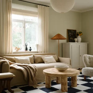Wereldwijde Verzending Vloerkleed Layered Chess Wool Rug Black And White
