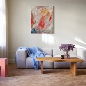 Korting Vloerkleed Layered Classic Solid Wool Rug Caramel