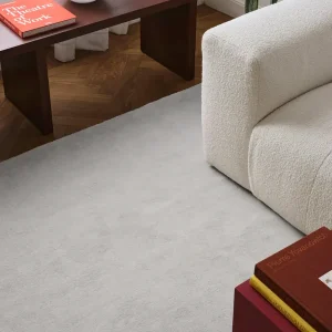 Korting Vloerkleed Layered Classic Solid Wool Rug Oatmeal