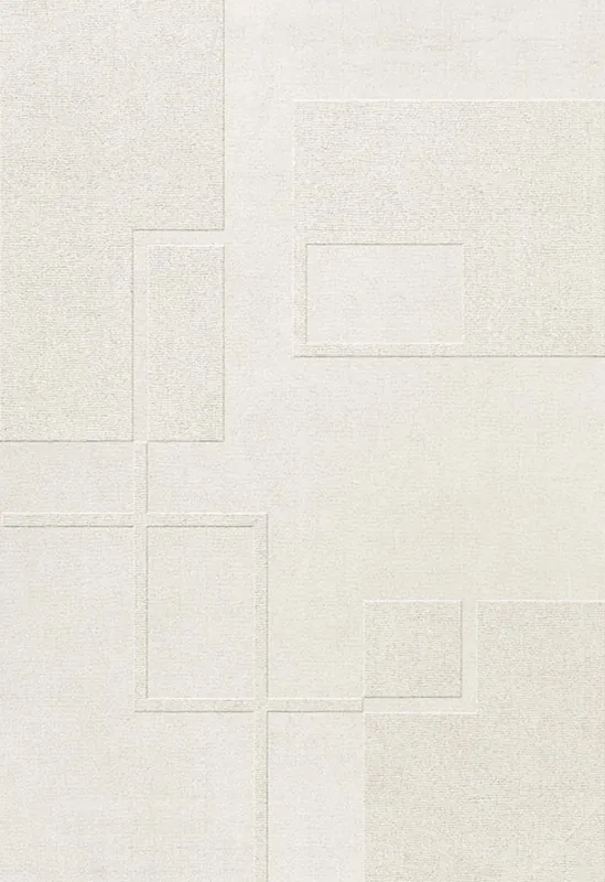Authentiek Vloerkleed Layered Swedish Grace Wool Rug Bone White