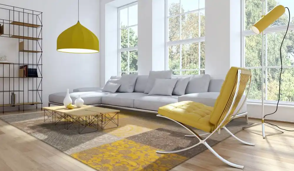 Bulkbestelling Vloerkleed Louis de Poortere Vintage Patchwork Yellow 8084 (outlet)