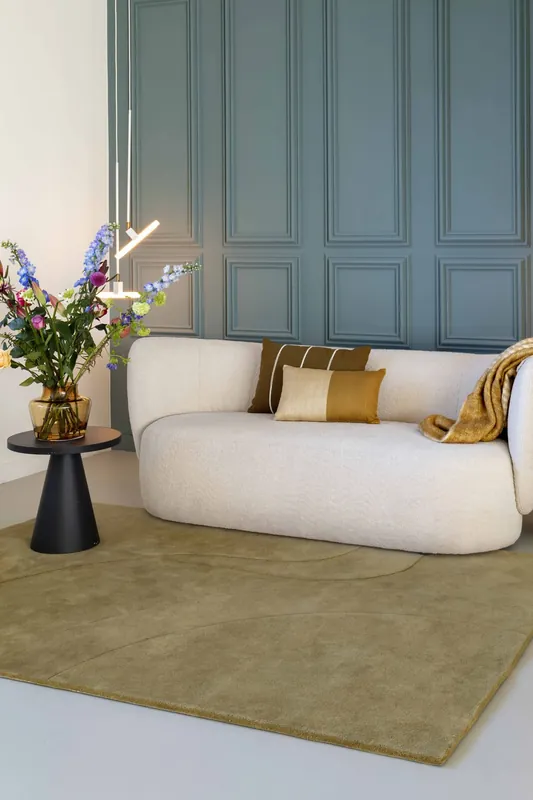 Ambachtelijk Vloerkleed MOMO Rugs Designer Elvire Instant Crush olive