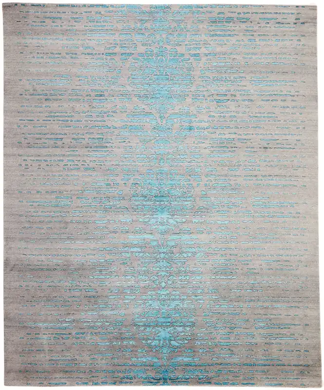 Vloerkleed MOMO Rugs Shangri La Aqua Azul Handgemaakt