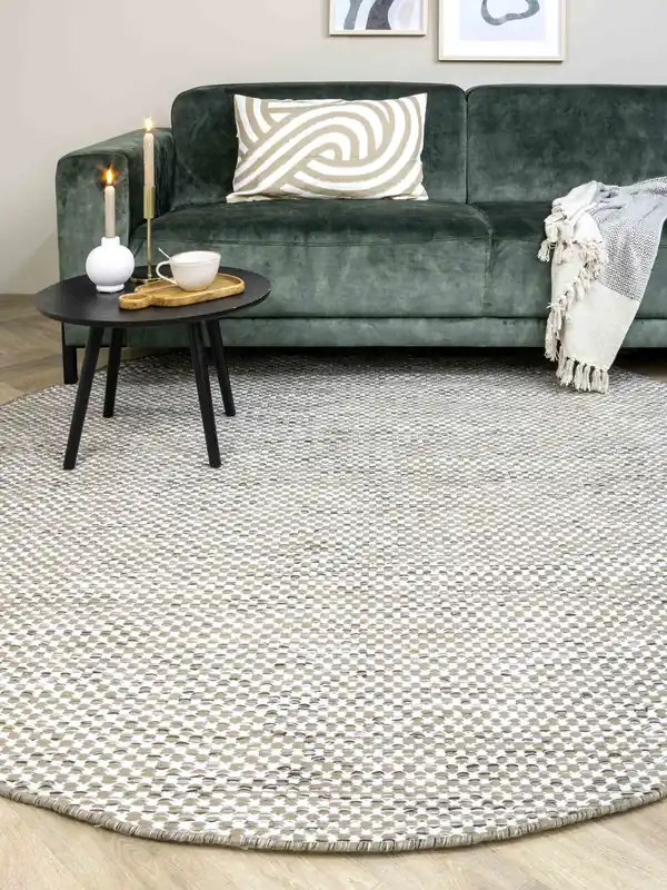 Beste Prijs Vloerkleed MOMO Rugs Vaasa Grey White Rond