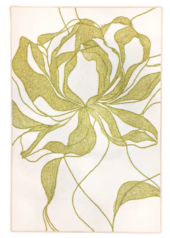 Direct Beschikbaar Vloerkleed MOMO rugs x NOŪRA studios - Bloom Beige/ olive